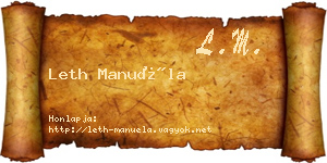 Leth Manuéla névjegykártya